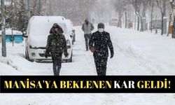 Manisa'ya beklenen kar geldi!