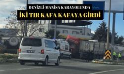 İki tır kafa kafaya girdi