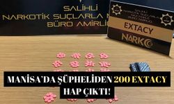 Manisa’da şüpheliden 200 extacy hap çıktı!