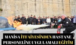 Manisa İtfaiyesinden hastane personeline uygulamalı eğitim