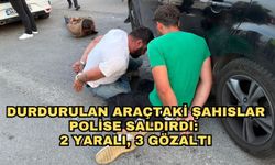 Durdurulan araçtaki şahıslar polise saldırdı: 2 yaralı, 3 gözaltı