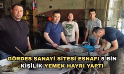 Gördes sanayi sitesi esnafı 5 bin kişilik yemek hayrı yaptı