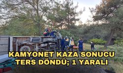 Kamyonet kaza sonucu ters döndü; 1 yaralı