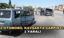 2 otomobil kavşakta çarpıştı: 1 yaralı