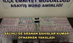 Salihli'de aranan şahıslar kumar oynarken yakaladı