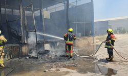 Toptancı sebze halinde korkutan yangın
