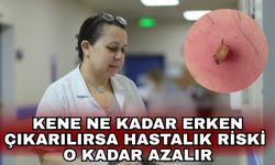 Kene ne kadar erken çıkarılırsa hastalık riski o kadar azalır