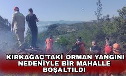 Kırkağaç'taki orman yangını nedeniyle bir Mahalle boşaltıldı
