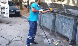 Yunusemre’de çöp konteynerleri dezenfekte ediliyor