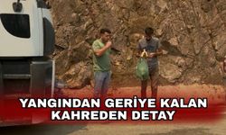 Yangından geriye kalan kahreden detay