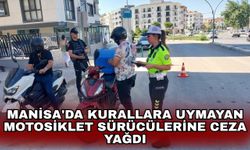 Manisa'da kurallara uymayan motosiklet sürücülerine ceza yağdı