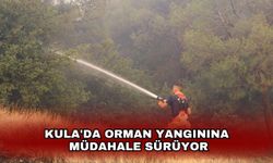 Kula'da orman yangınına müdahale sürüyor