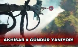 Akhisar'daki orman yangını 4'üncü gününde devam ediyor