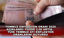TEMMUZ ENFLASYON ORANI 2025 AÇIKLANDI: Yüzde 2,06 artış.. TÜİK Temmuz ayı enflasyon oranlarını duyurdu