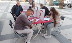 Sarıgöl'de kan bağış kampanyasına yoğun ilgi