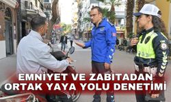 Emniyet ve zabıtadan ortak yaya yolu denetimi