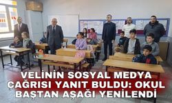 Velinin sosyal medya çağrısı yanıt buldu: Okul baştan aşağı yenilendi