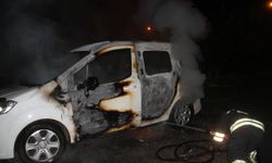 Ailesine kızıp aracını yaktı