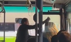 Şoför ve kadın yolcu birbirlerine saldırdı