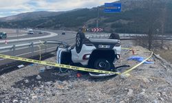 Karşı şerdi geçerek takla atan otomobilde 1 kişi hayatını kaybetti