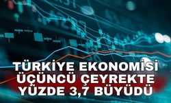 Türkiye ekonomisi üçüncü çeyrekte yüzde 3,7 büyüdü