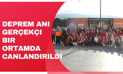 Deprem anı gerçekçi bir ortamda canlandırıldı