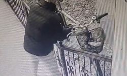 Gündüz vakti bisiklet hırsızlığı kamerada