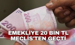 Emekliye 20 bin TL Meclis'ten geçti