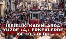 İşsizlik, kadınlarda yüzde 14,1 erkeklerde ise 10,5 oldu