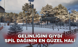 Gelinliğini giydi Spil dağının en güzel hali