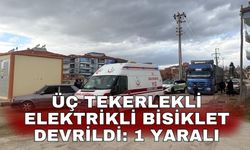 Üç tekerlekli elektrikli bisiklet devrildi: 1 yaralı