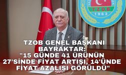 TZOB Genel Başkanı Bayraktar: "15 günde 41 ürünün 27'sinde fiyat artışı, 14'ünde fiyat azalışı görüldü"