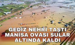 Gediz Nehri taştı Manisa ovası sular altında kaldı