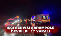 İşçi servisi şarampole devrildi: 17 yaralı