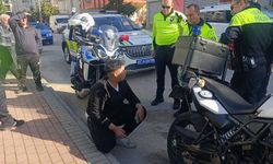 Polisi görünce motosikleti bahçeye atan sürücü ceza yemekten kurtulamadı