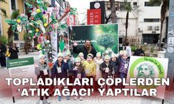 Topladıkları çöplerden 'atık ağacı' yaptılar