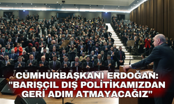 Cumhurbaşkanı Erdoğan: "Barışçıl dış politikamızdan geri adım atmayacağız"