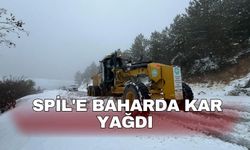 Spil'e baharda kar yağdı