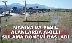 Manisa'da yeşil alanlarda akıllı sulama dönemi başladı