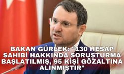 Bakan Gürlek: "130 hesap sahibi hakkında soruşturma başlatılmış, 95 kişi gözaltına alınmıştır"