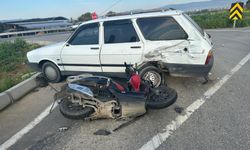 Otomobille çarpışan motosikletin sürücüsü hayatını kaybetti