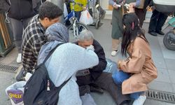 Çocuğun attığı yumrukla yaşlı adam kanlar içinde yere yığıldı