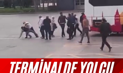 Terminalde yolcu ile şoför kavgası