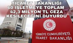Ticaret Bakanlığı 60 işletmeye toplam 42,3 milyon TL ceza kesileceğini duyurdu