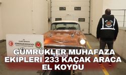 Gümrükler Muhafaza ekipleri 233 kaçak araca el koydu