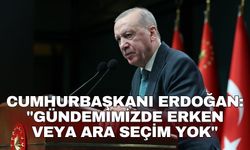 Cumhurbaşkanı Erdoğan: "Gündemimizde erken veya ara seçim yok"