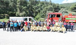 Manisa'da aynı anda 5 ilçe orman yangını tatbikatı yapıldı