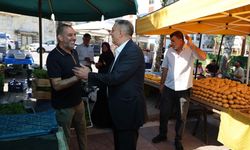 Başkan Şimşek, pazarcı esnafı ve vatandaşların sorunlarını dinledi