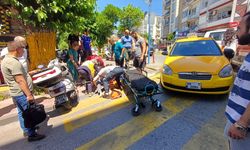 Yolun karşısına geçmek isteyen kadına taksi çarptı