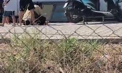 Ayrılmak istediği için evlatlarının önünde eli bıçaklı kocası tarafından öldüresiye dövüldü
